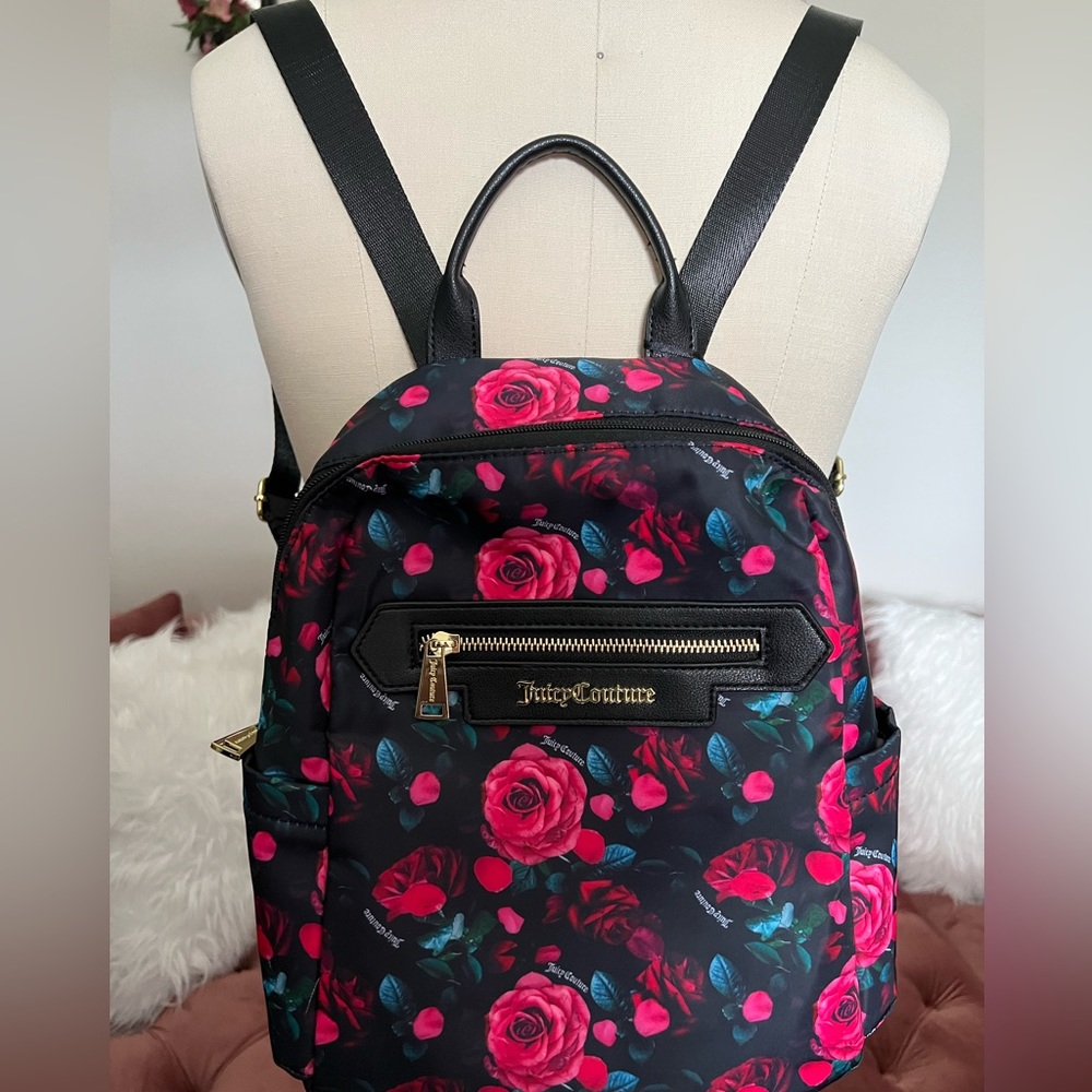 Juicy Couture Floral Print Back Pack Purse
